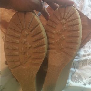 Over the knee wedge boots